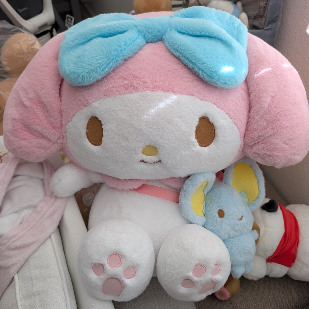 EUC Sanrio My Melody Plush with Detachable Bag